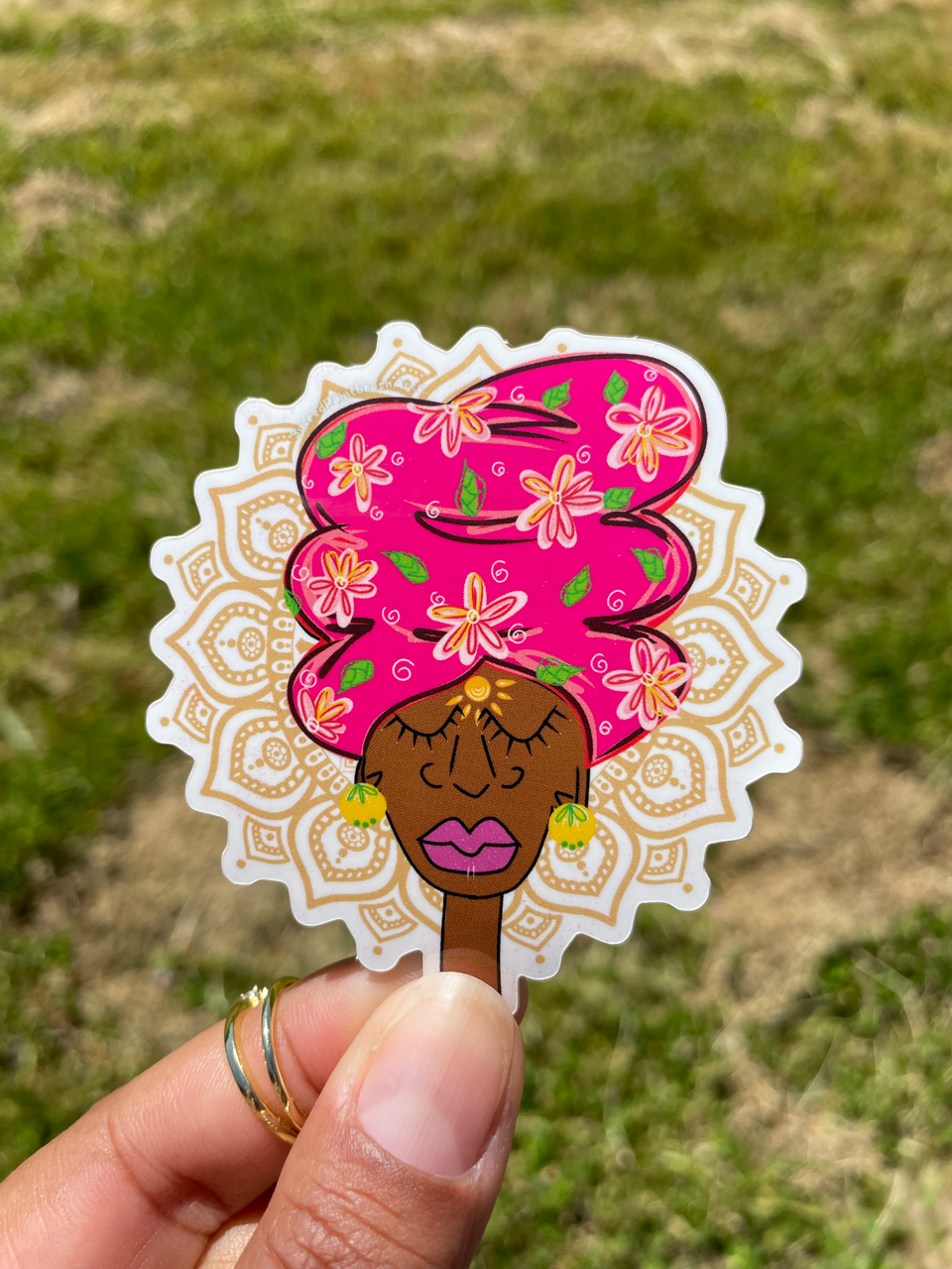 Blooming vinyl sticker