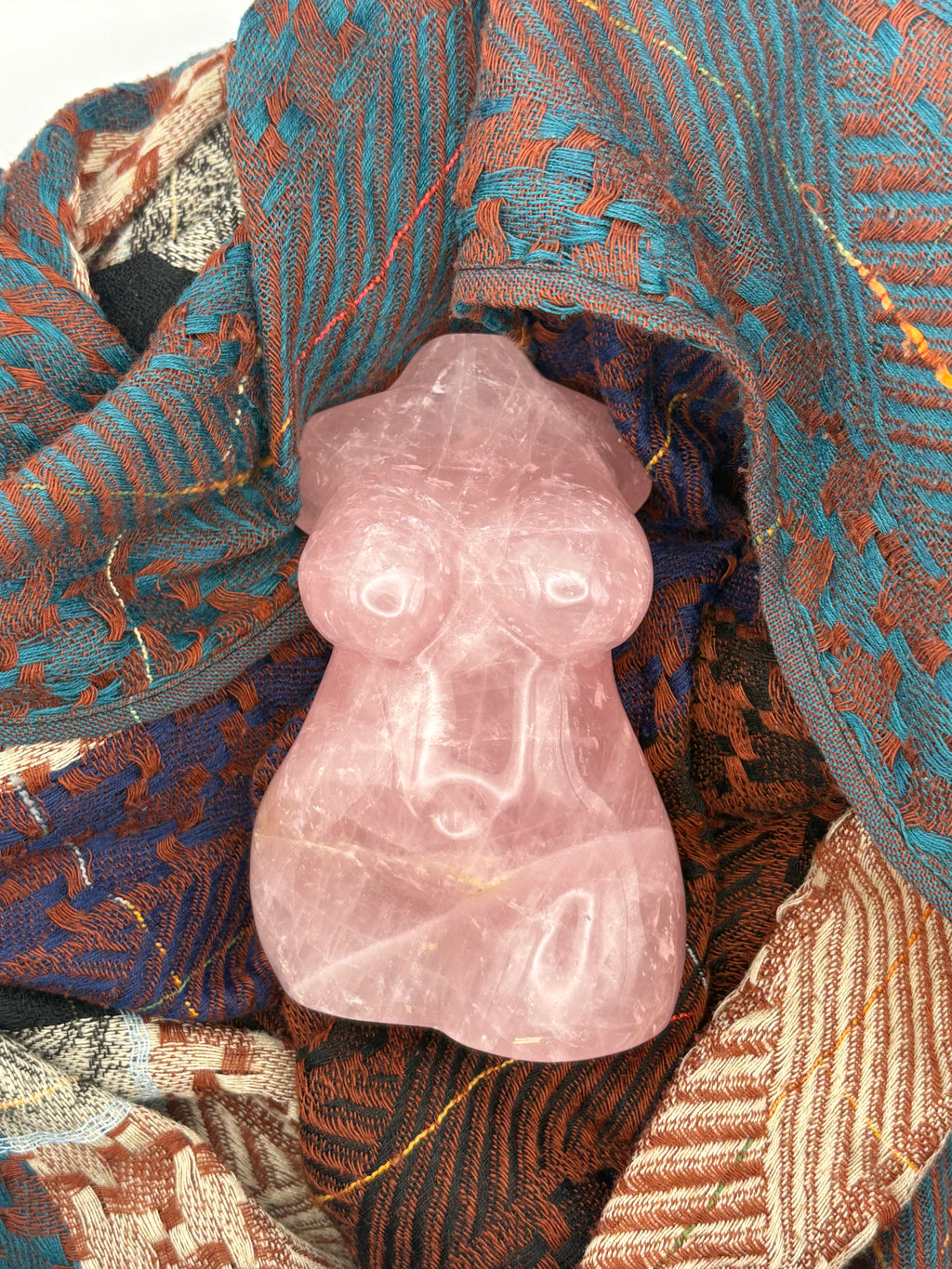 XL Rose Quartz Goddess Statue