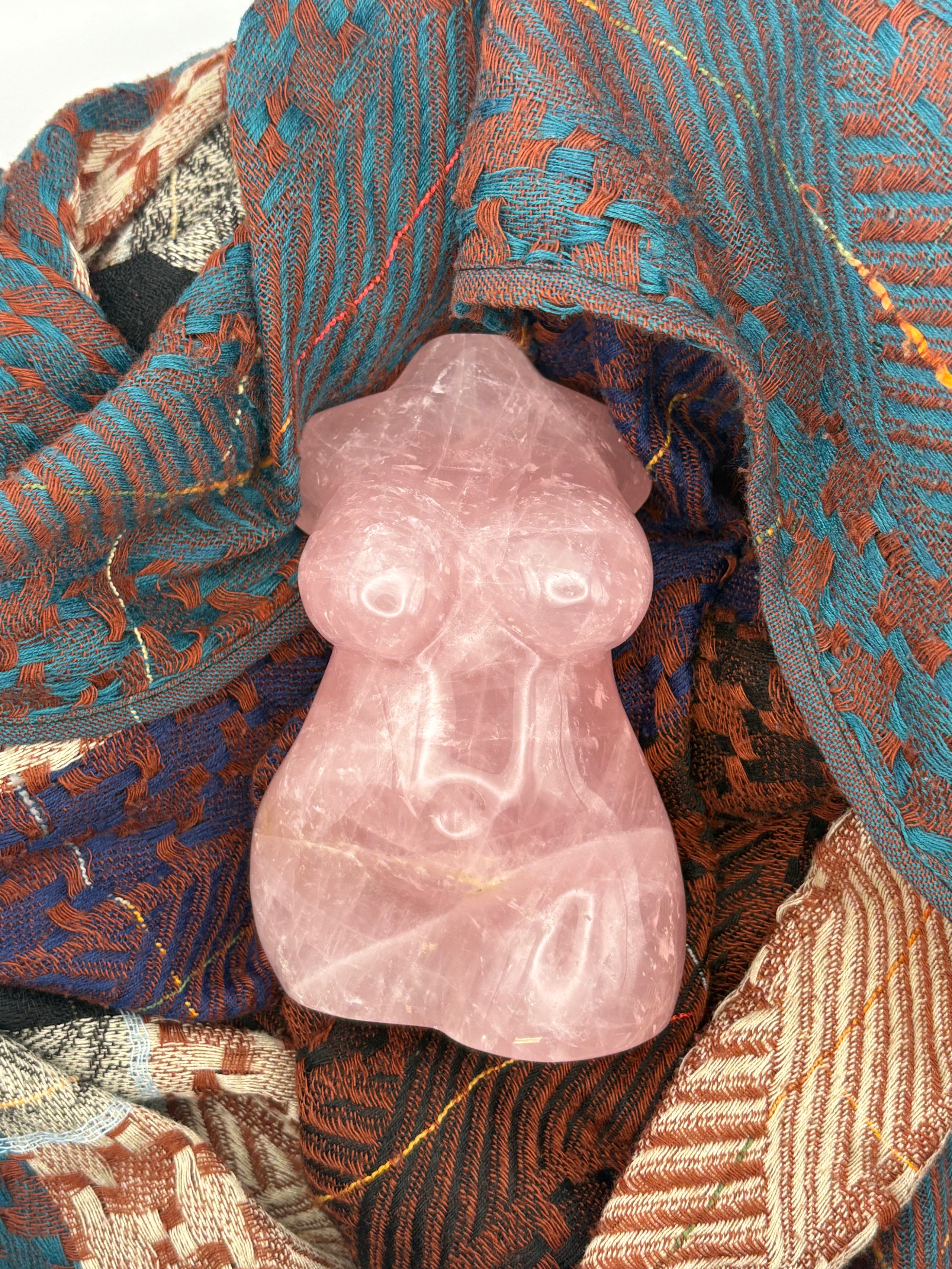 XL Rose Quartz Goddess Statue