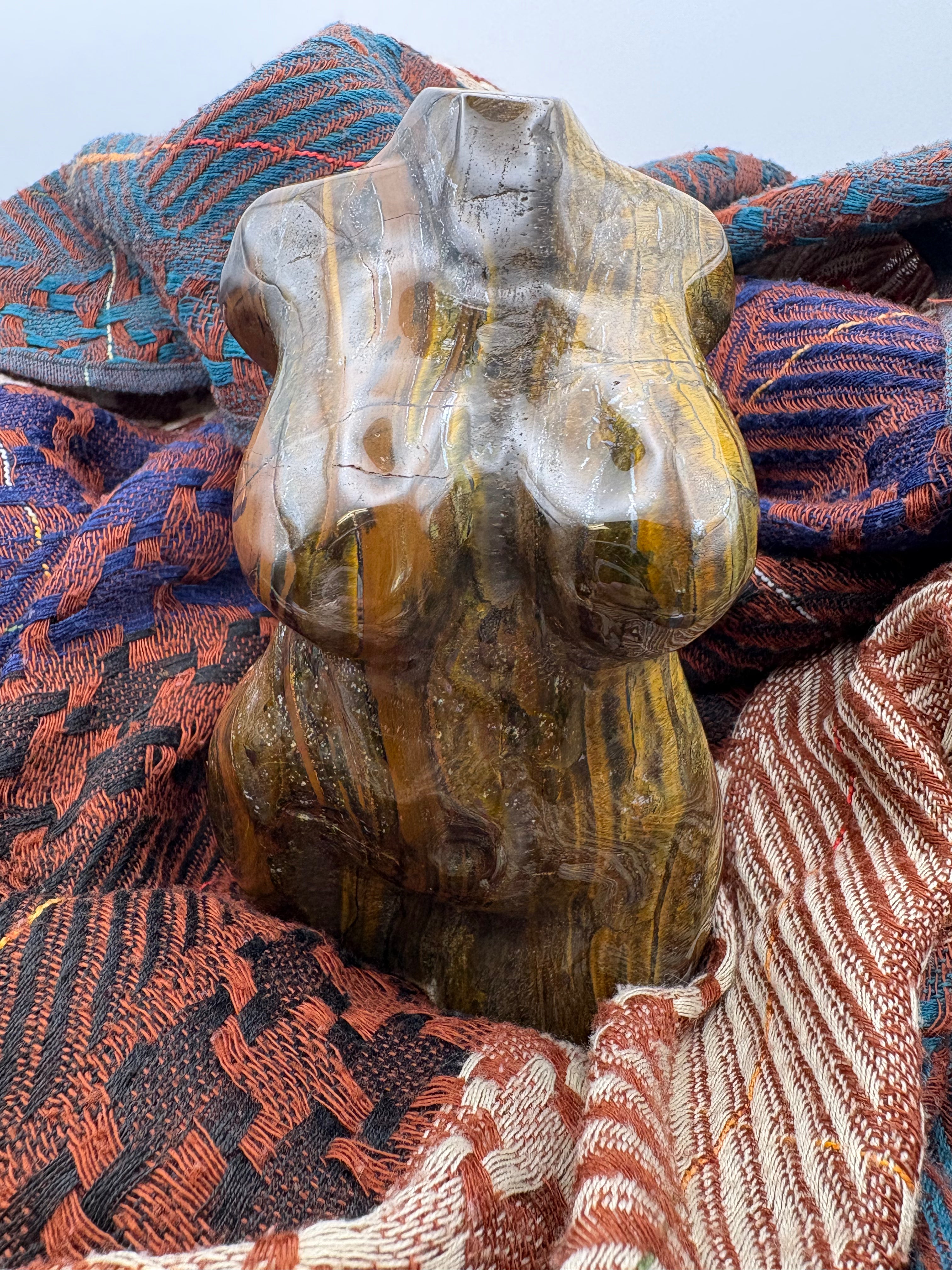 XL Tigers Eye Goddess Statue