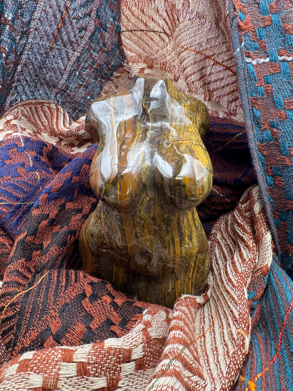 XL Tigers Eye Goddess Statue