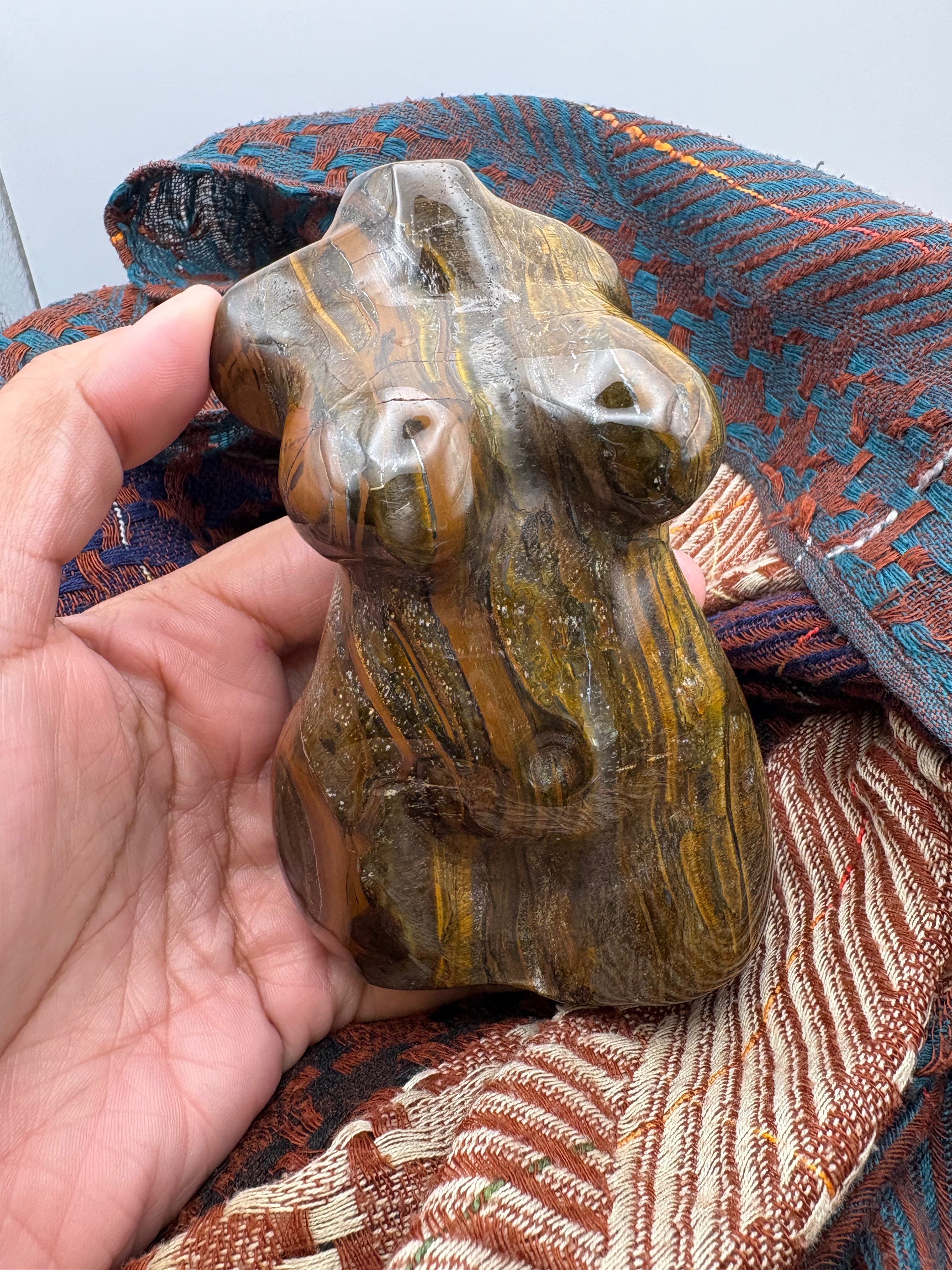 XL Tigers Eye Goddess Statue
