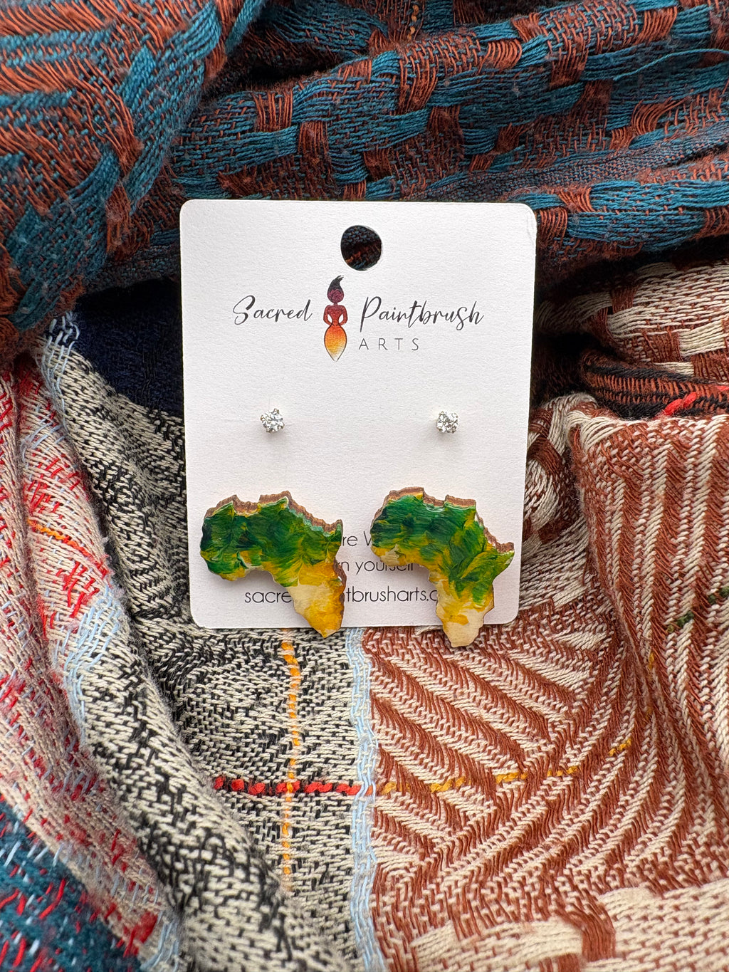 Hand-Painted Earrings - Studs