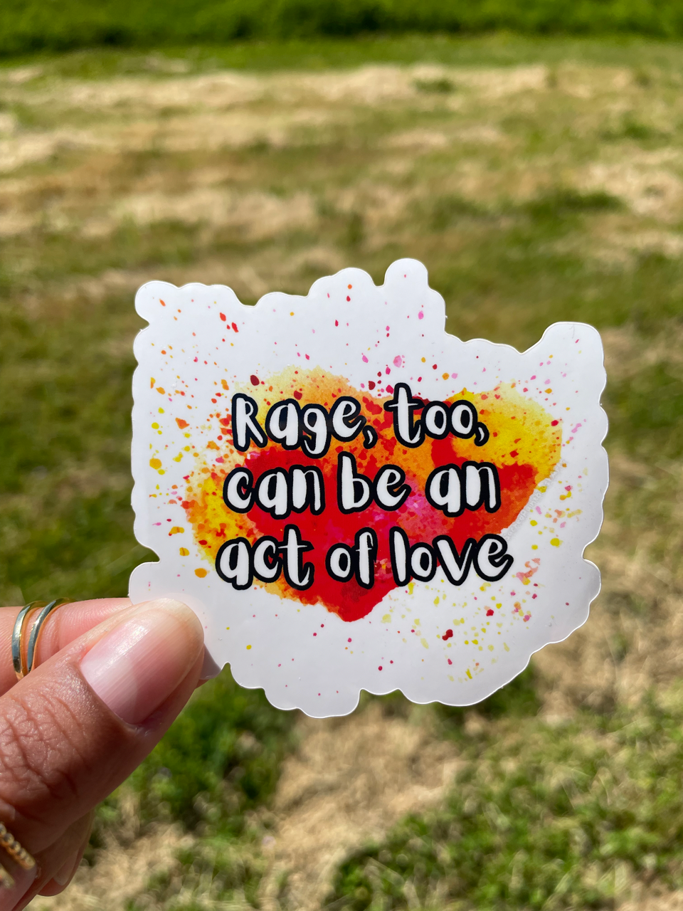 Sacred Rage vinyl sticker