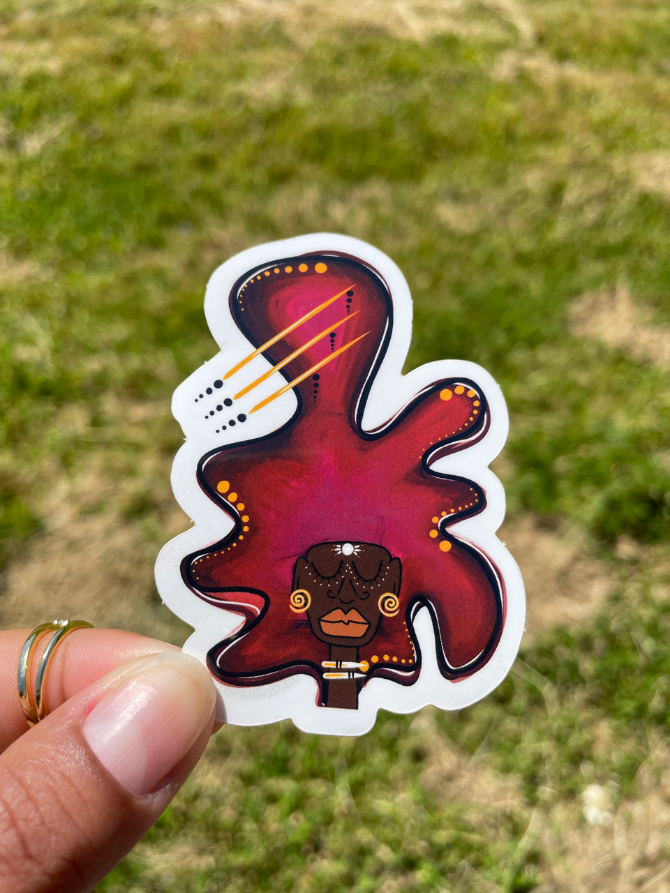 Crimson Crown vinyl sticker